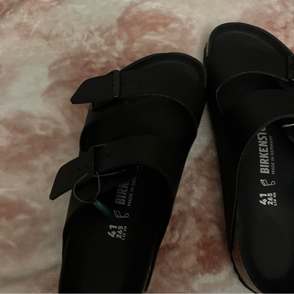 Birkenstock Black Arizona Two-Strap Sandals - Picture 6 of 8